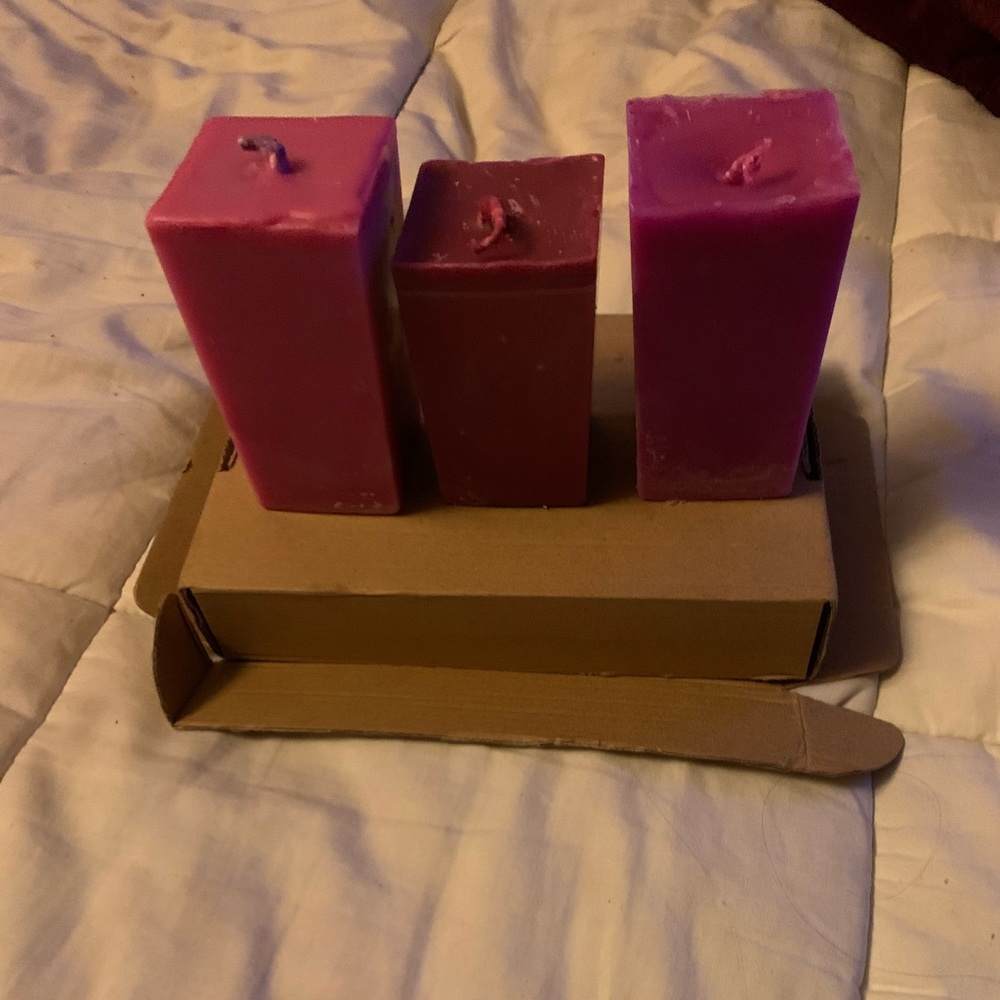 3 homemade scented candles